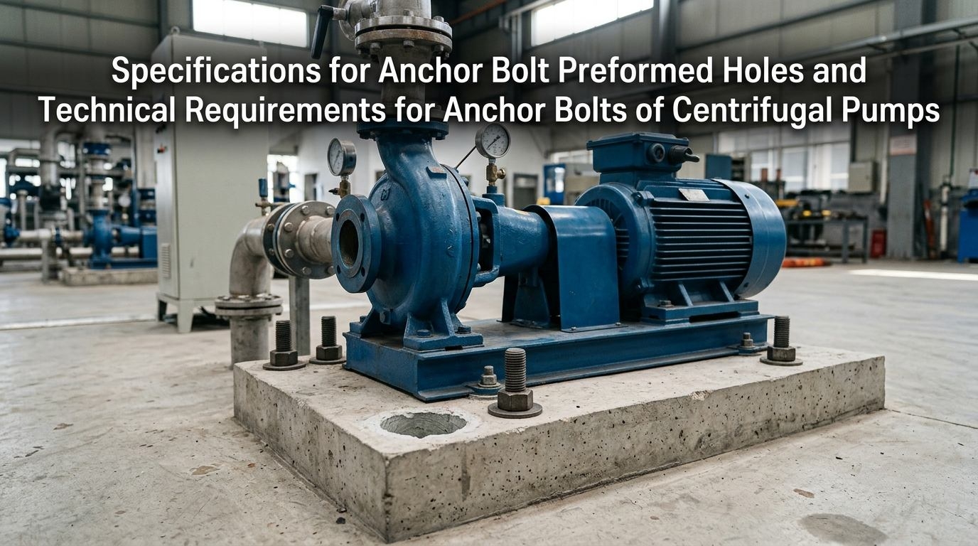 ข้อมูลจำเพาะสำหรับรูที่ขึ้นรูปล่วงหน้าของ Anchor Bolt และข้อกำหนดทางเทคนิคสำหรับ Anchor Bolts ของปั๊มหอยโข่ง